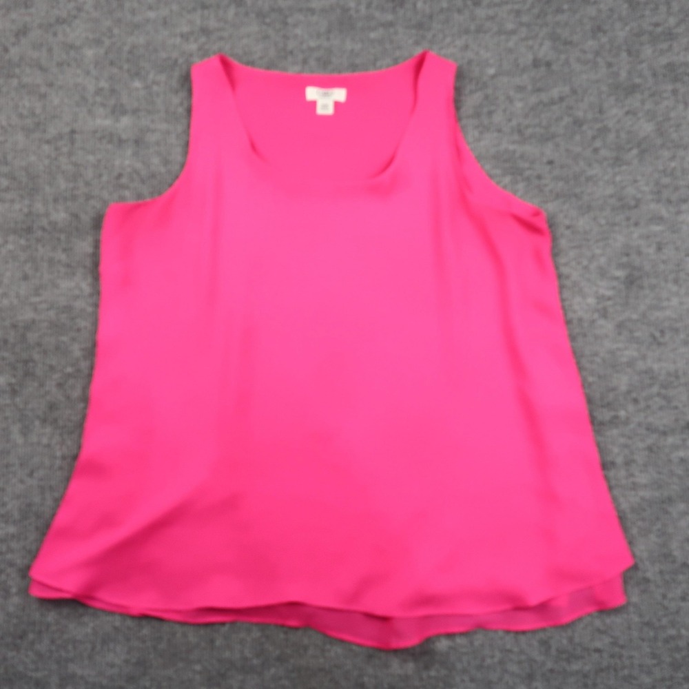 Cato Woman Tank Top Womens 14/16W Pink Sleeveless Layered‎ Sheer Chiffon Blouse